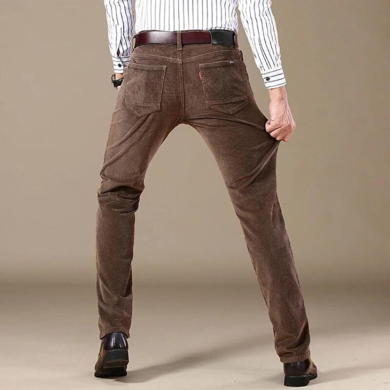 Alwin - Bequeme Schlanke Passform Hose mit geradem Bein und mehreren Taschen