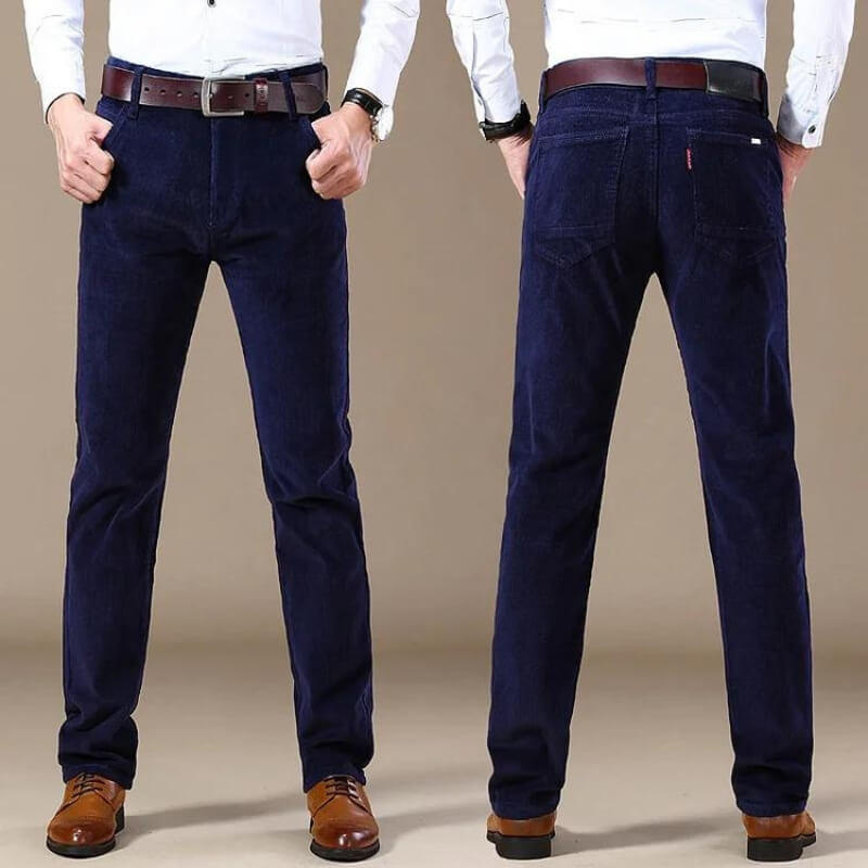 Alwin - Bequeme Schlanke Passform Hose mit geradem Bein und mehreren Taschen