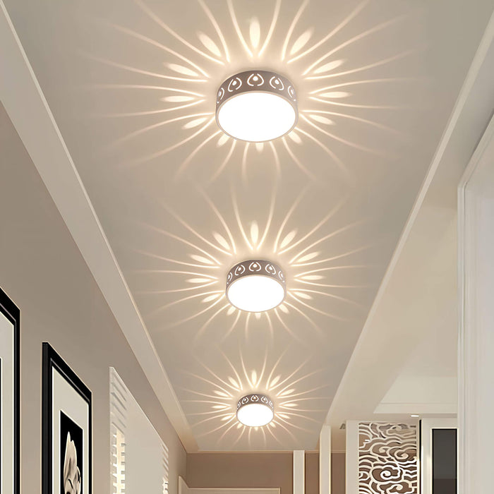 LumaGlow – LED Deckenleuchte mit sanfter Lichtprojektion und eleganten Mustern