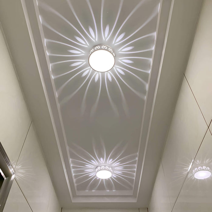 LumaGlow – LED Deckenleuchte mit sanfter Lichtprojektion und eleganten Mustern