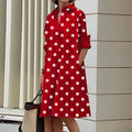 Lina – Langarm Hemdkleid mit Umlegekragen und Seitentaschen