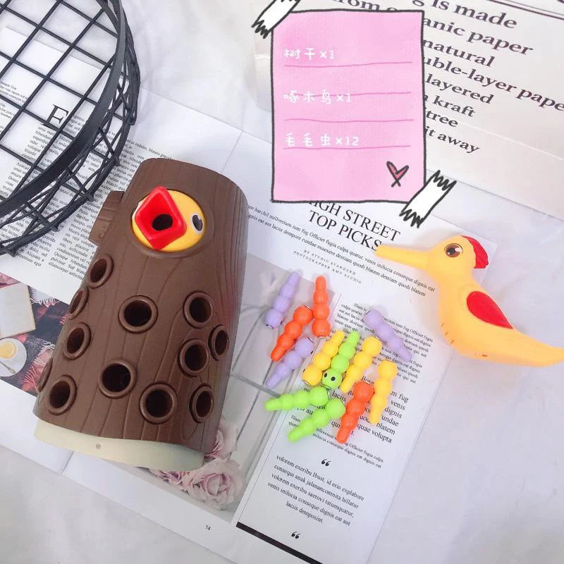PeckBuddy – Magnetisches Spielzeug zum Fangen von Würmern für die Feinmotorik und Konzentration