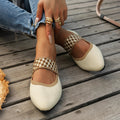 Nina - Eleganter geometri Schuhe Diagonalriemenschuh mit gepolsterter Sohle