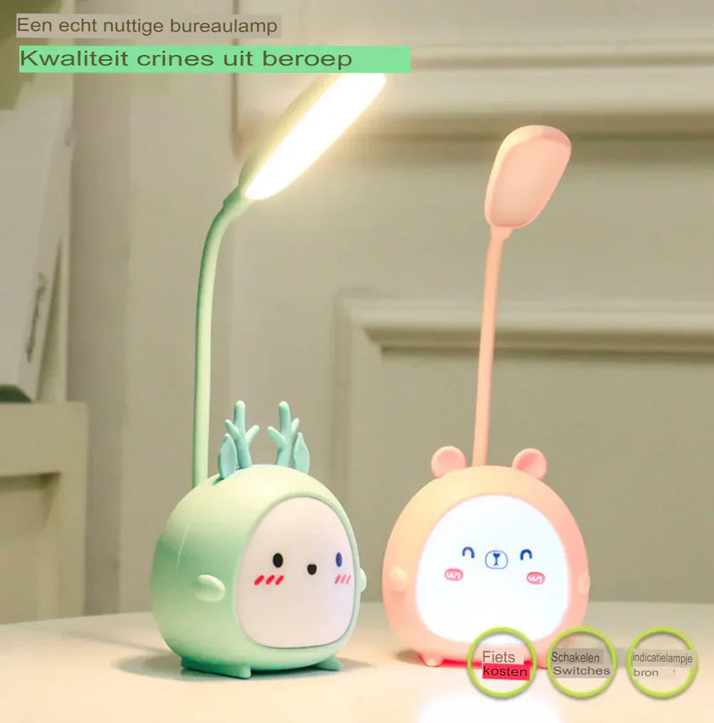 BrightBuddy – Kinder-Leselampe mit Cartoon-Design, USB-Ladefunktion und augenschonendem Licht
