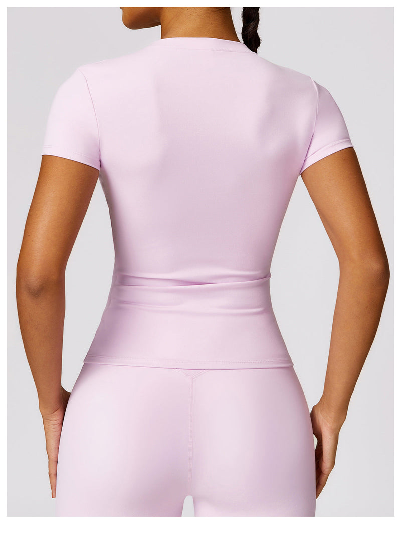 Nova – Figurbetontes Kurzarm-Top-Set mit High-Rise-Leggings