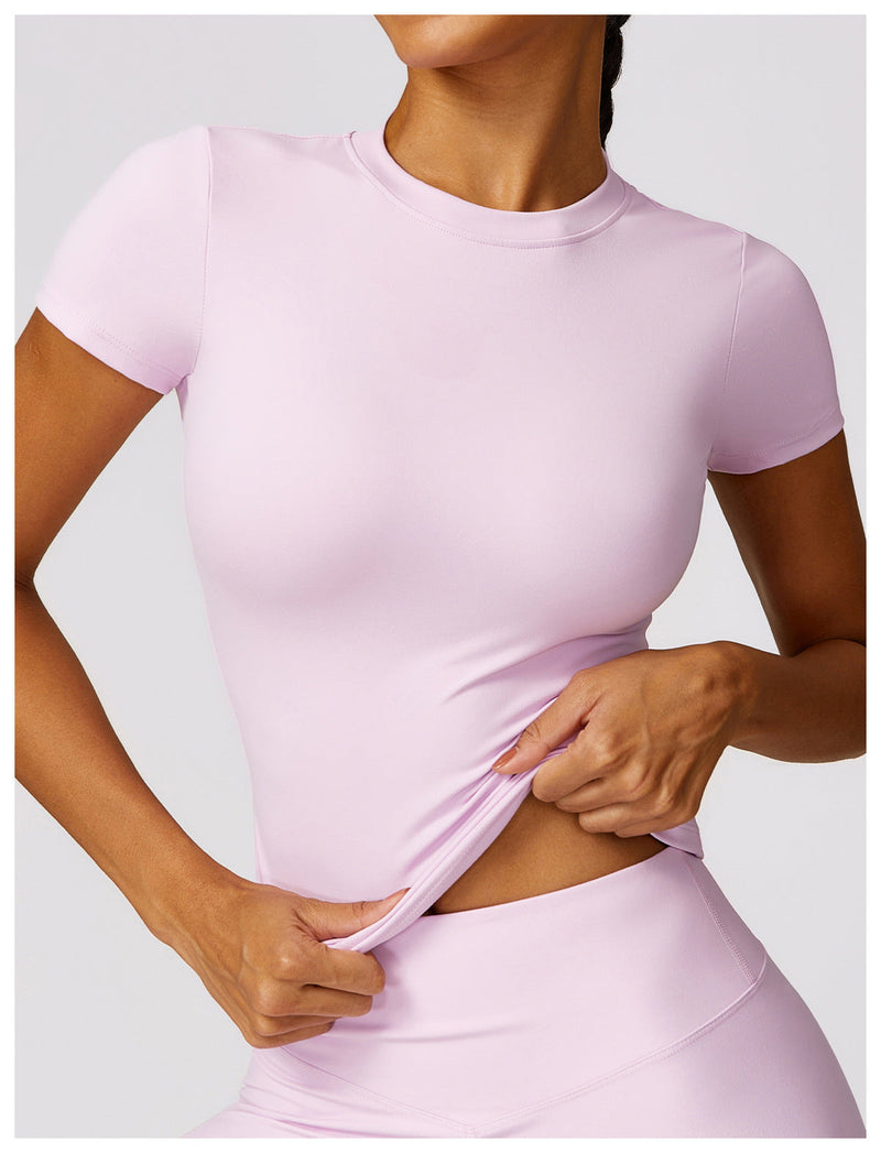 Nova – Figurbetontes Kurzarm-Top-Set mit High-Rise-Leggings