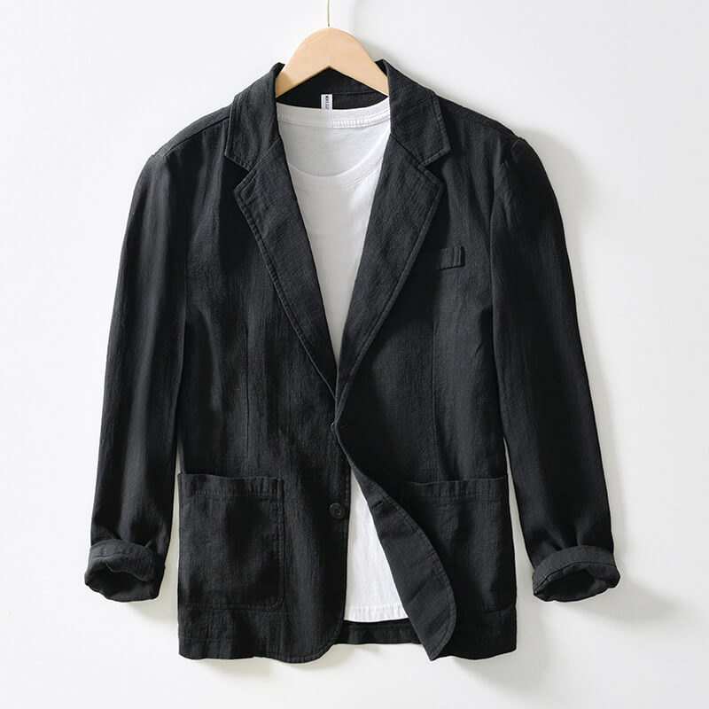 Alwin - Lässiger Reverskragen Blazer mit langen Ärmeln und Taschen