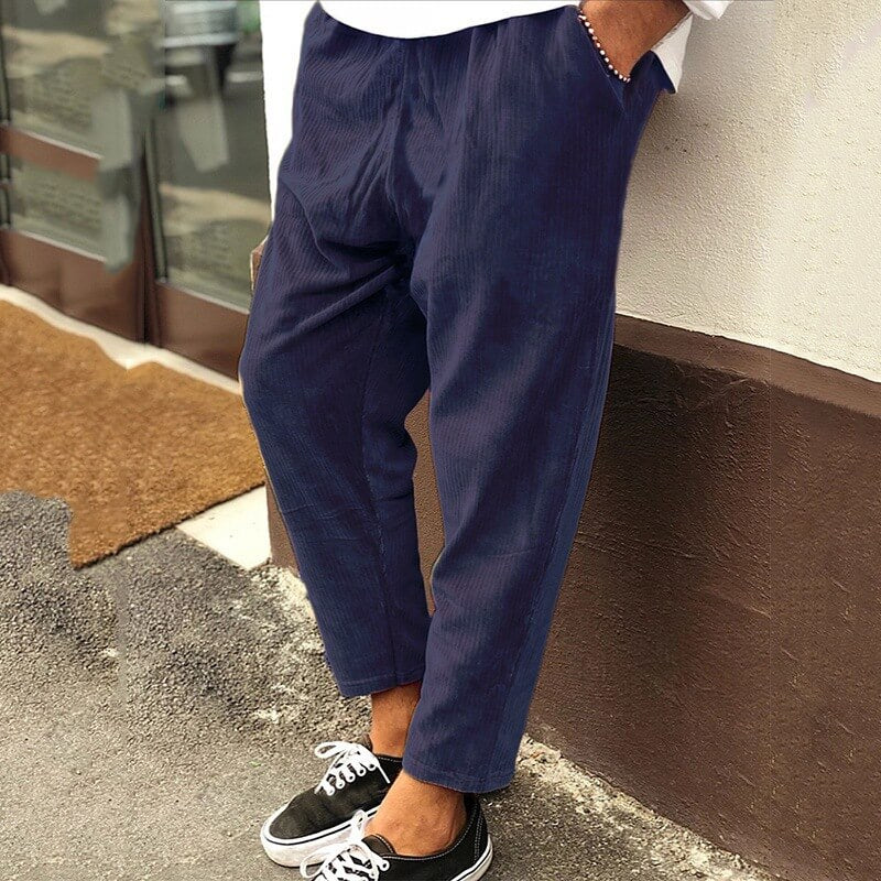 Yann - Bequeme locker sitzende Hose mit geradem Bein und Taschen