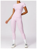 Nova – Figurbetontes Kurzarm-Top-Set mit High-Rise-Leggings