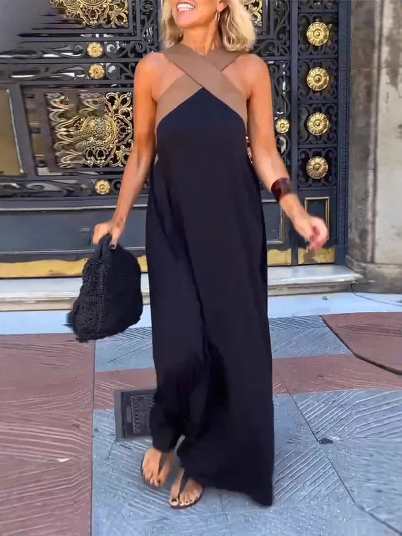 Svenja – Modisches ärmelloses Longkleid mit entspannter Passform und elegantem Stil