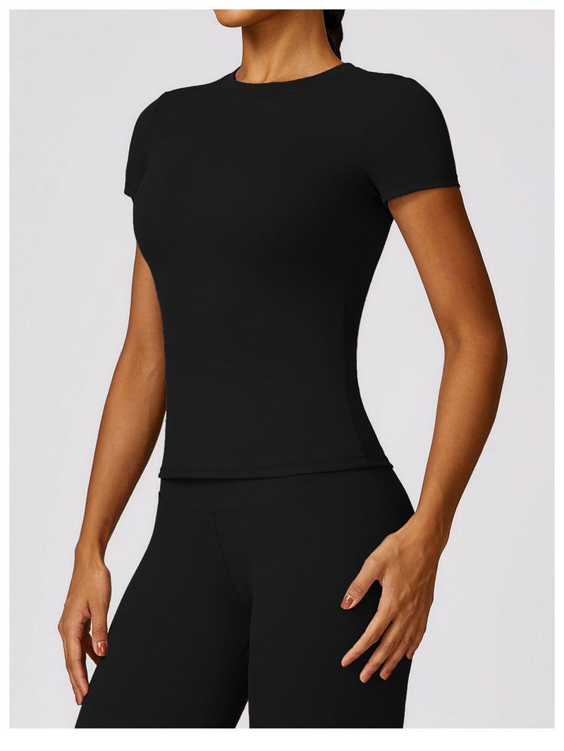 Nova – Figurbetontes Kurzarm-Top-Set mit High-Rise-Leggings