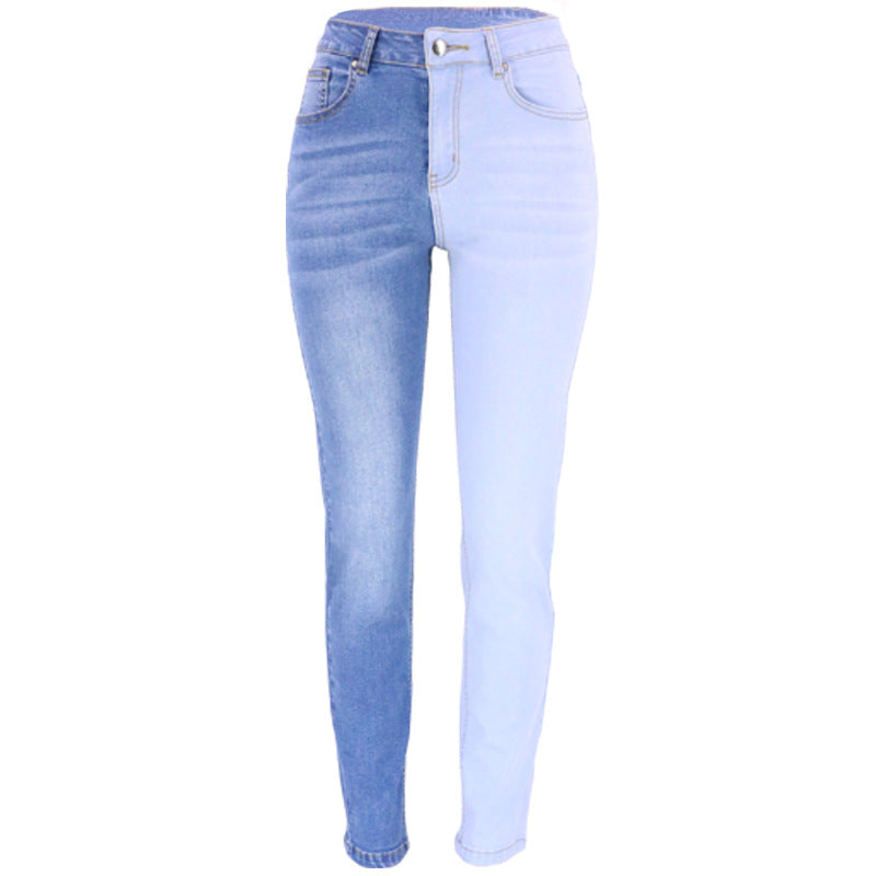 Clara – Stylische zweifarbige Hohe Taille Hose mit schmaler Passform und Taschen