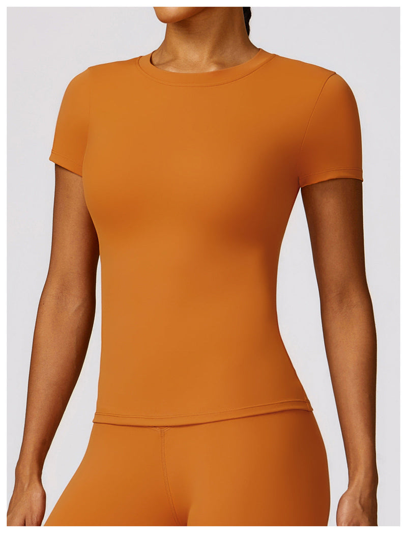 Nova – Figurbetontes Kurzarm-Top-Set mit High-Rise-Leggings