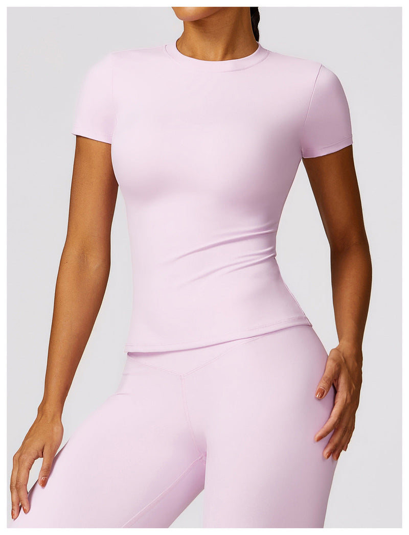 Nova – Figurbetontes Kurzarm-Top-Set mit High-Rise-Leggings
