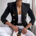 Salome - Lässiger Langarm Blazer mit Reverskragen und Knopfdetails