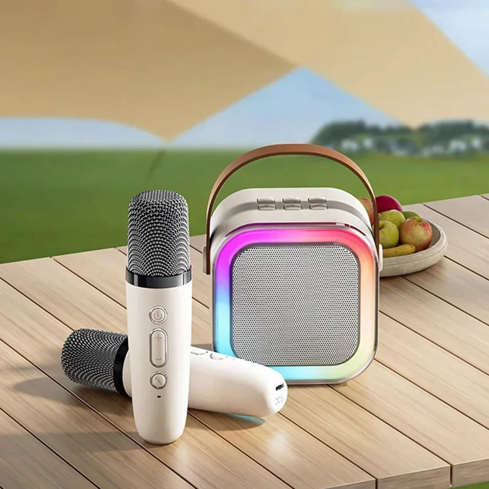 EchoTune – Mini Karaoke Lautsprecher mit kabellosen Mikrofonen für Singspaß Hause