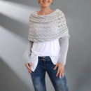 Anna - Wärme und Komfort luxuriöser Schal mit Drapierung und Design