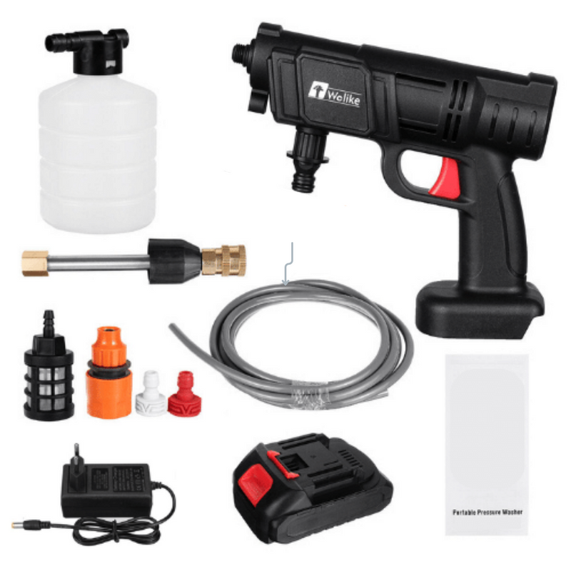 CleanPro - Tragbare Hochdruck Wasserpistole mit wiederaufladbarem Akku für die Reinigung