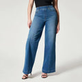 Livia - Bequeme Jeans mit weitem Bein und hoher Taille mit Taschen und Reißverschlüssen
