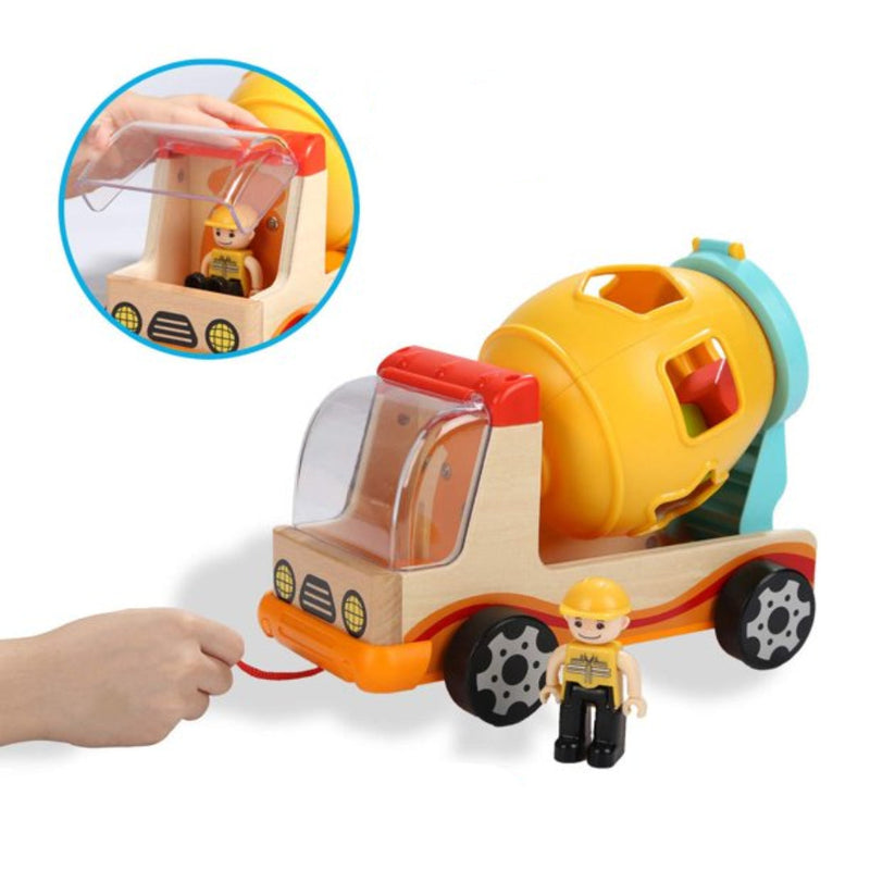 SortTruck - Pädagogischer Muldenkipper mit Formensortierung und Spinning Mixer für Kinder