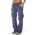 Emilia - Modische Cargo Hose mit geradem Bein mehreren Taschen und lockerer Passform