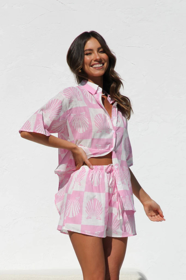 Miriam – Zweiteiliges Druckset mit Kurzarmshirt und Kurze Hosen