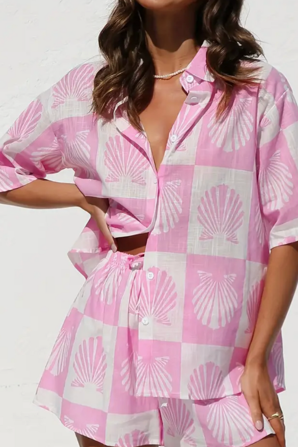 Miriam – Zweiteiliges Druckset mit Kurzarmshirt und Kurze Hosen