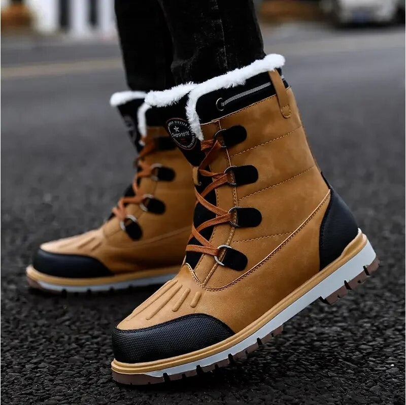 Rainer - Warme Rutschfest Wetterfest Pelz Schuhe