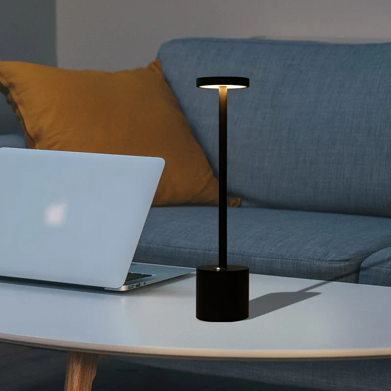 GlowVibe - Kabellose wiederaufladbare LED Tischlampe mit Berührungssteuerung