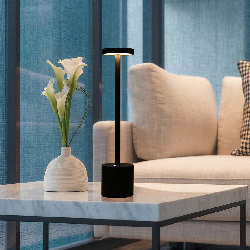 GlowVibe - Kabellose wiederaufladbare LED Tischlampe mit Berührungssteuerung