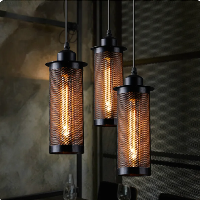 Retrohis - Einzigartig Retro Hängen Lampe Mit Einstellbarem Kabel