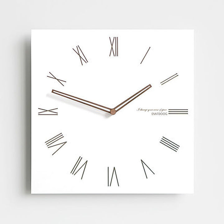 TimeLume – Moderne quadratische Wanduhr für stilvolle Wohnzimmerdekoration
