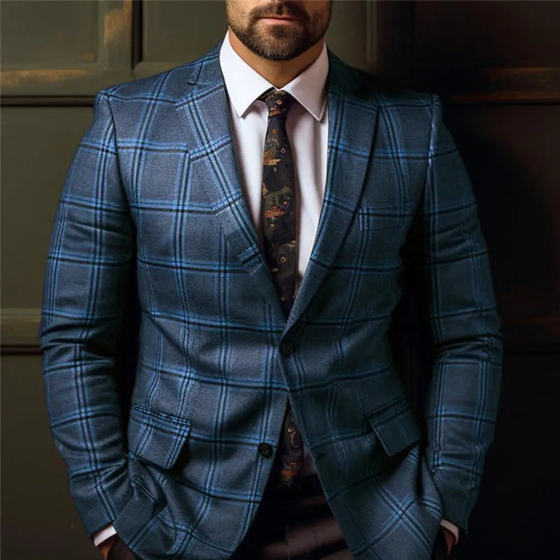 Ben - Zweiteiliger Anzug mit langärmeligem Reverskragen Blazer und schmaler Hose
