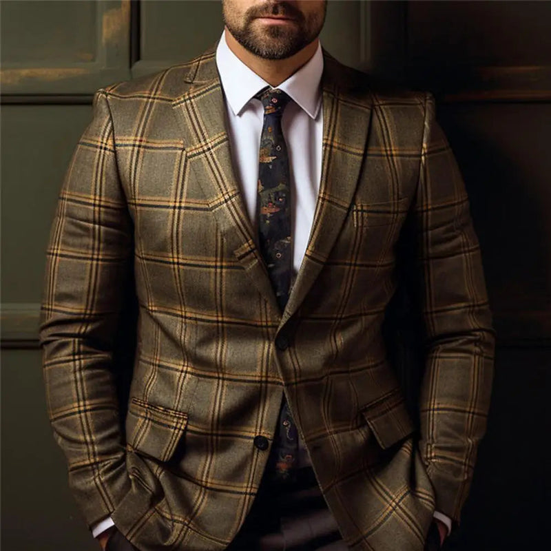 Ben - Zweiteiliger Anzug mit langärmeligem Reverskragen Blazer und schmaler Hose
