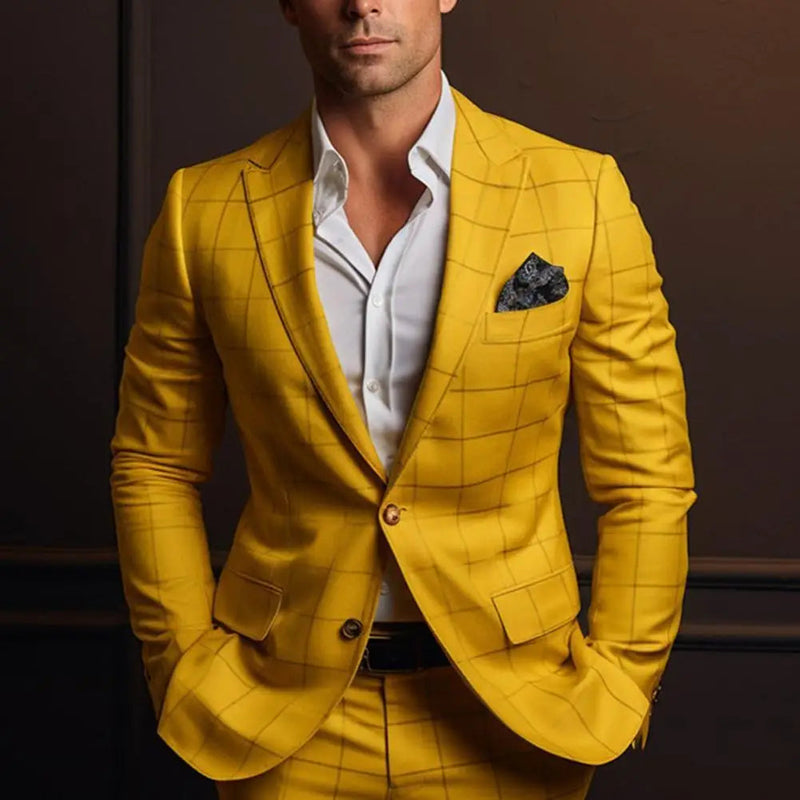 Ben - Zweiteiliger Anzug mit langärmeligem Reverskragen Blazer und schmaler Hose