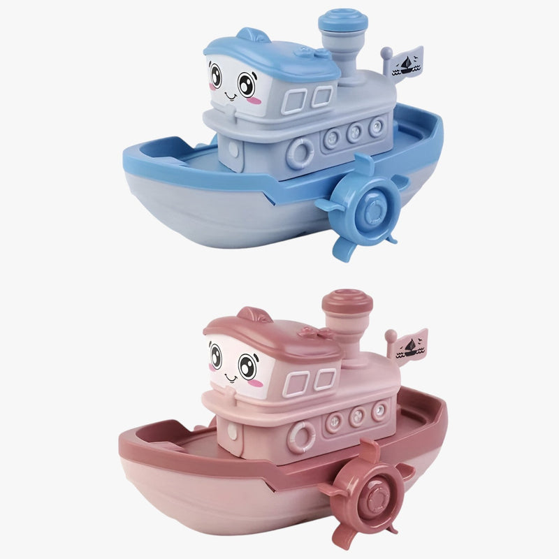 TugTwist – Aufziehbares Wasserboot für Kinder zur Entwicklung der Handkraft