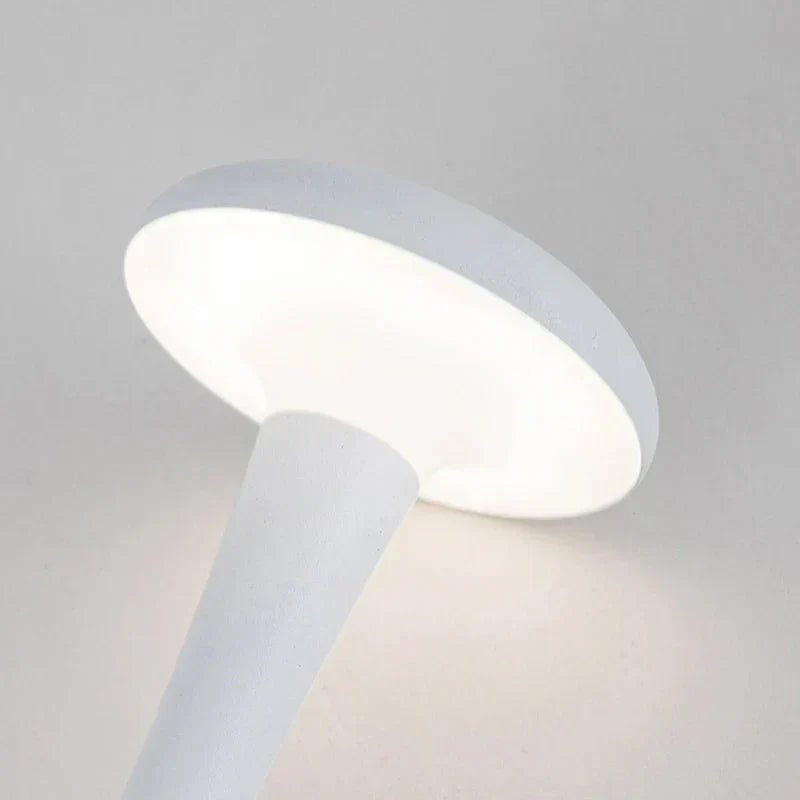 GlowLuma – Wiederaufladbare kabellose Pilz Tischlampe mit Touch-Steuerung