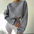Evelyn - Langärmelig Überdimensionale Rundhalsausschnitt Sweatshirt