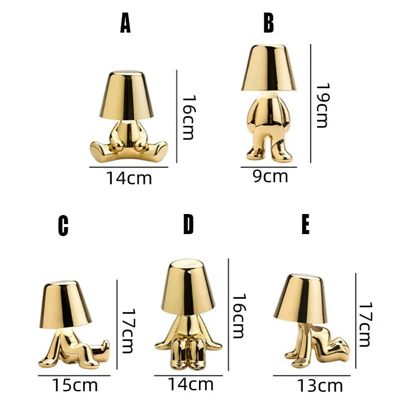 TinyLamp - Kleine Mann Tischlampe Wiederaufladbar