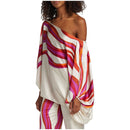 Zora - Schulternfrei Laternenhülse Top mit weiten Hosenbeinen zweiteiliges Satz