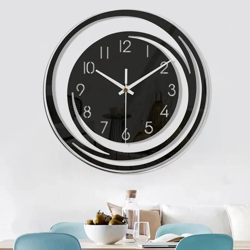 SilentRing - Moderne kreisförmige Wanduhr für Schlank Innenräume