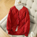 Adeline - Warmer Langärmelig Ente Daunen Mantel Mit Knopf