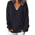 Mia - Warmer V Ausschnitt Langärmelig Pullover