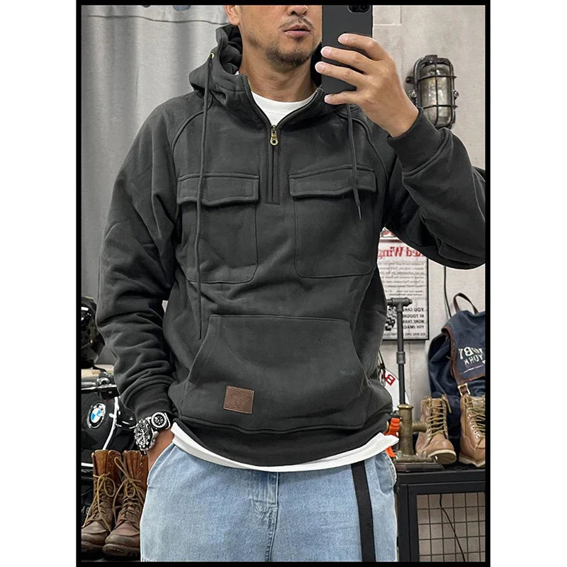 Carl - Langärmelig Kapuze Jacke Mit Taschen
