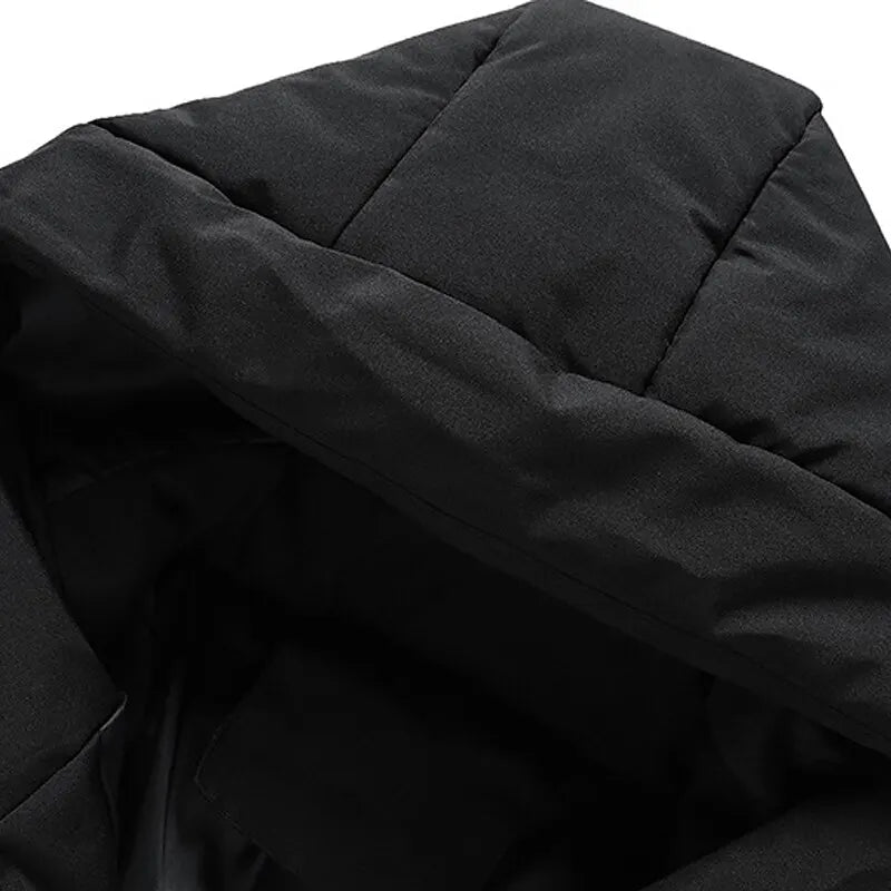 Theo - Langärmelige Kapuze Pufferjacke Mit Reissverschluss