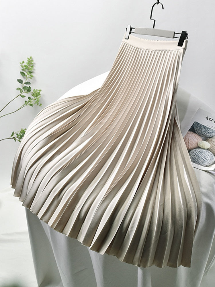 Emilia - Bequemer Rock mit hoher Taille und Faltenwurf
