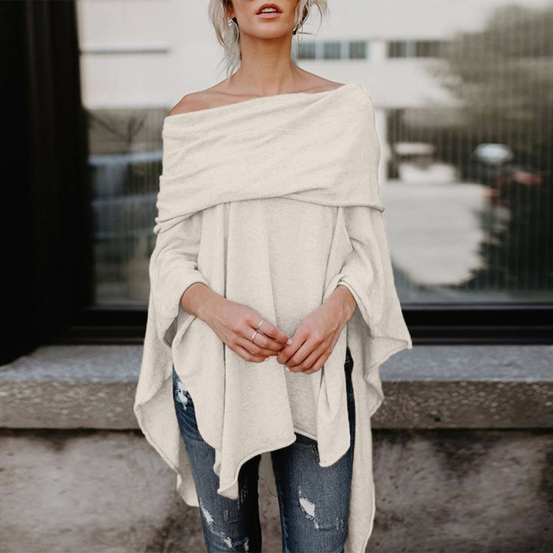 Mira – Off-Shoulder-Top mit drapiertem Ausschnitt und lässigen Ärmeln