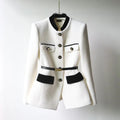 Sima – Eleganter Langarm Blazer mit Taschen Knöpfen und verstellbarem Gürtel