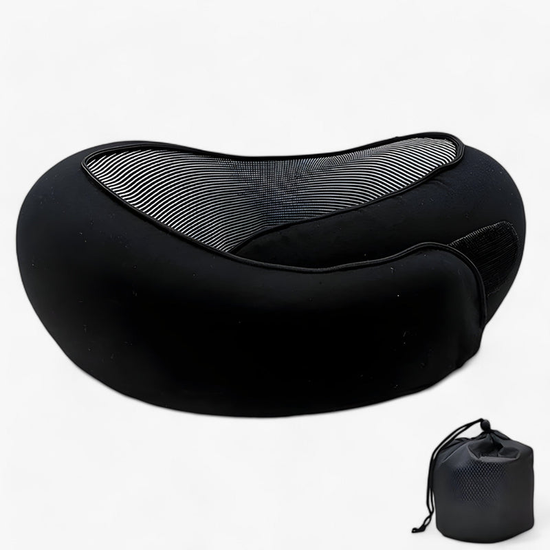 TripNest – Verstellbares Reise Nackenkissen mit ergonomischer Unterstützung und Tragetasche