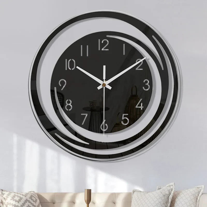 SilentRing - Moderne kreisförmige Wanduhr für Schlank Innenräume
